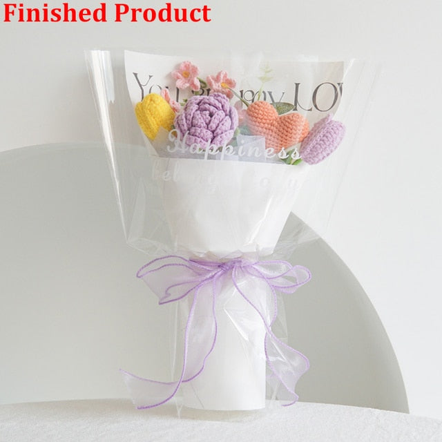 Artificial Knitting Flowers Bouquet